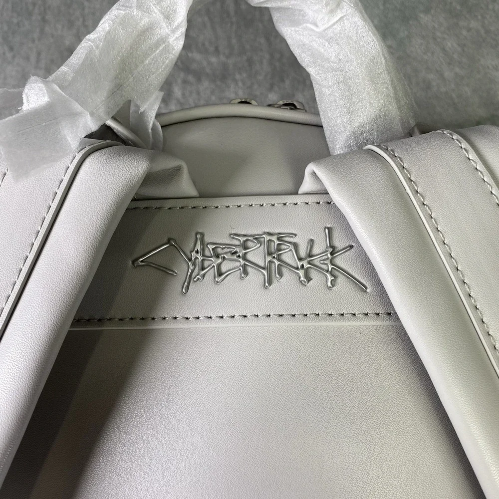Tesla Cybertruck Elevate Backpack Grey Vegan Leather Tesla Store w/ Satin Cover‎